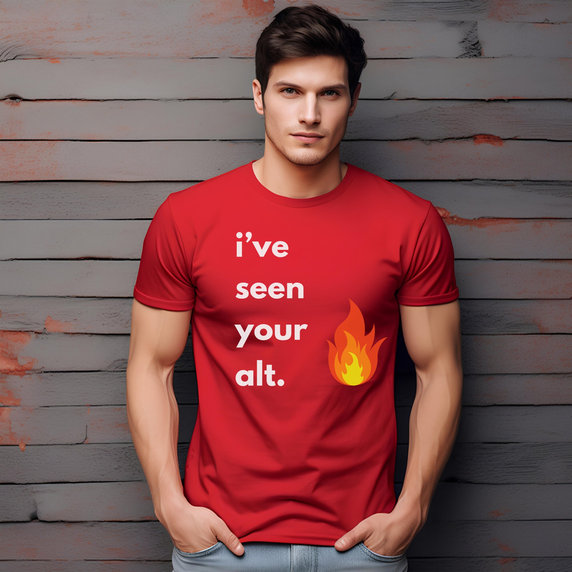 I've Seen Your Alt, Spicy Accountant Appreciation T-Shirt, Featuring White Lettering, and Flame Icon, LGBTQ, Gay, Bisexual, Exhibitionist OF