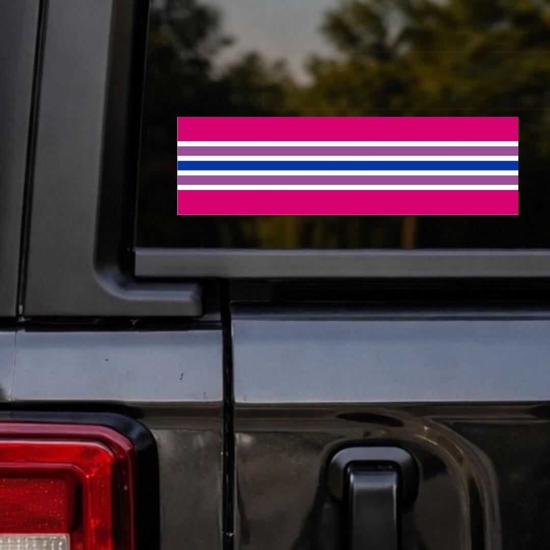 Bi Pride Sticker Subtle Bumper Decal - Etsy