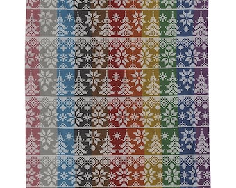Fortschritts-Stolz-Decke: LGBTQ Regenbogen-Pullover-Muster, 50x60