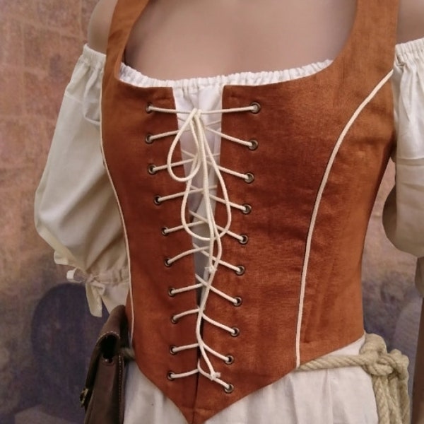 Corsage Mieder Rapunzel rost Märchen Gänsemagd Piratenbraut LARP