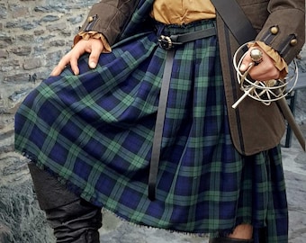 Tartan Kilt Schottenrock grün-blau