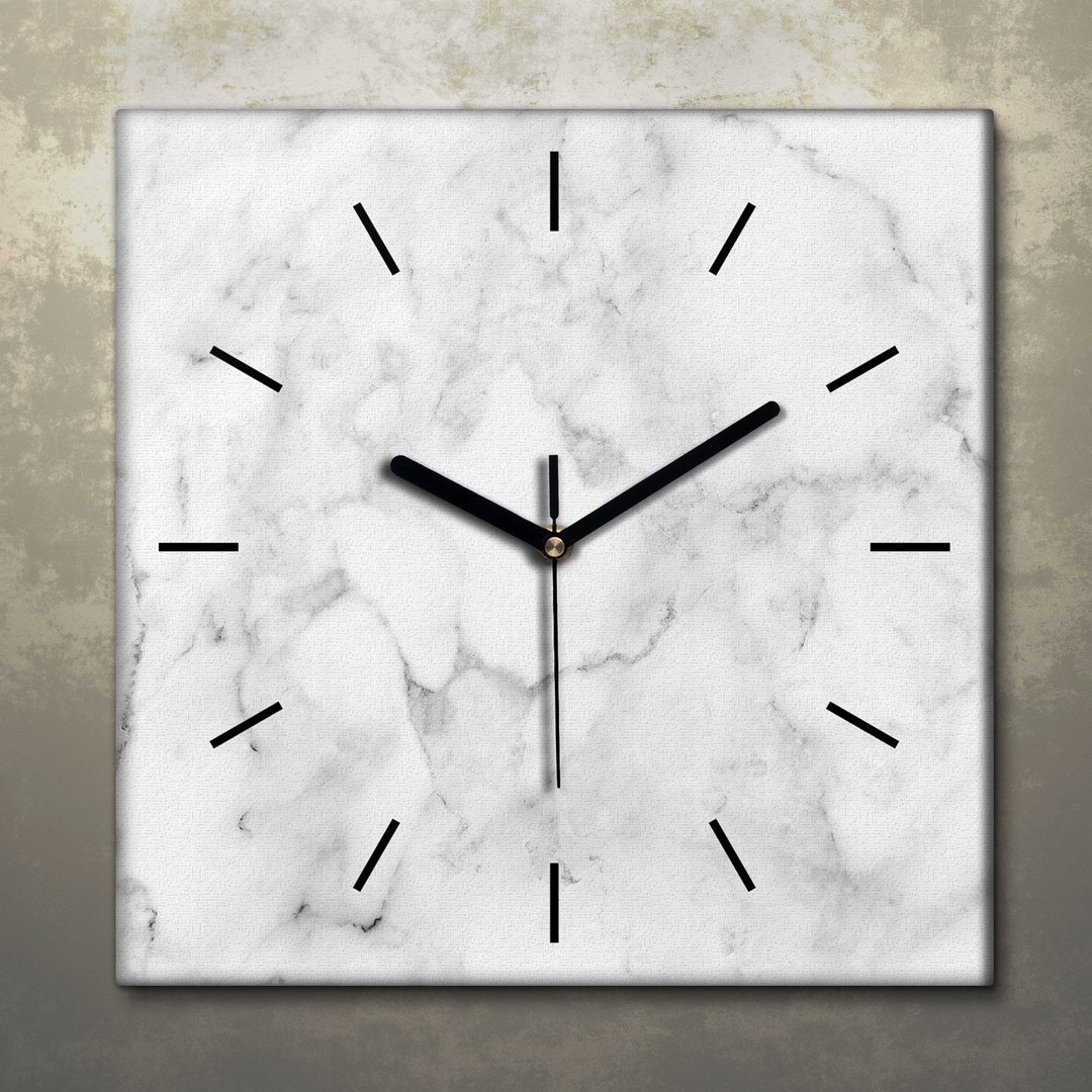 Marble, Gray, Stylish Design, Handmade Clock, Office Decoration - Etsy