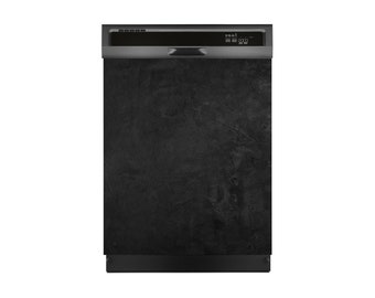 Appliance Skin, Dark Stone, Magnetic Dishwasher Decal, Kitchen decor, Black and White, Neutral motif