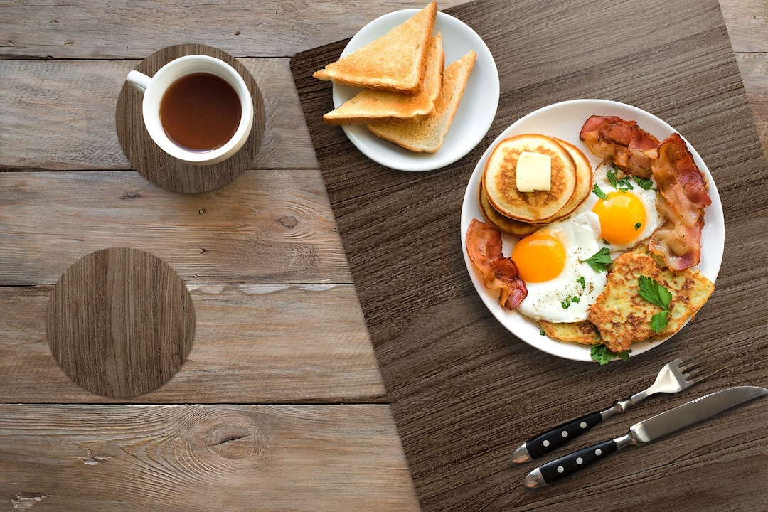 Black, Beautiful Wooden Panels, Plate Coasters, Stylish , Table Mat ...