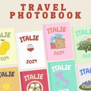 16 Customizable Canva Photobook Templates - Decorative Coffee Table Books - Italy-Themed Travel Photo Books