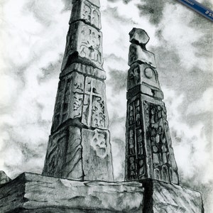 Sandbach Crosses Artist Giclee Print - Limited Edition.