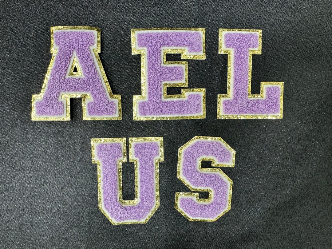 Light Purple Chenille Letter Patches - Etsy