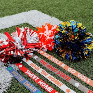 Beaded Purse Strap – Ohio State Game Day Bag Strap – Stadium Bag Accessory –  50&quot; Beaded Crossbody Strap – Red & Gray-metal clasp