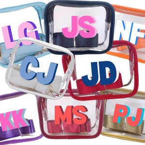 Vinyl Stadium Clear Monogram Crossbody Purse