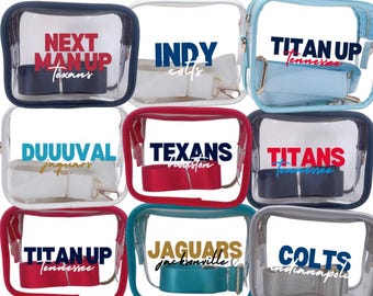 AFC South Clear Stadium Purse: Football Game Day Crossbody Bag