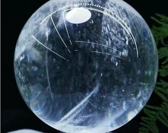 Gran bola de cristal transparente, bola mágica, adivinación, incremento, bola transparente natural, mascota enojada, 135mm