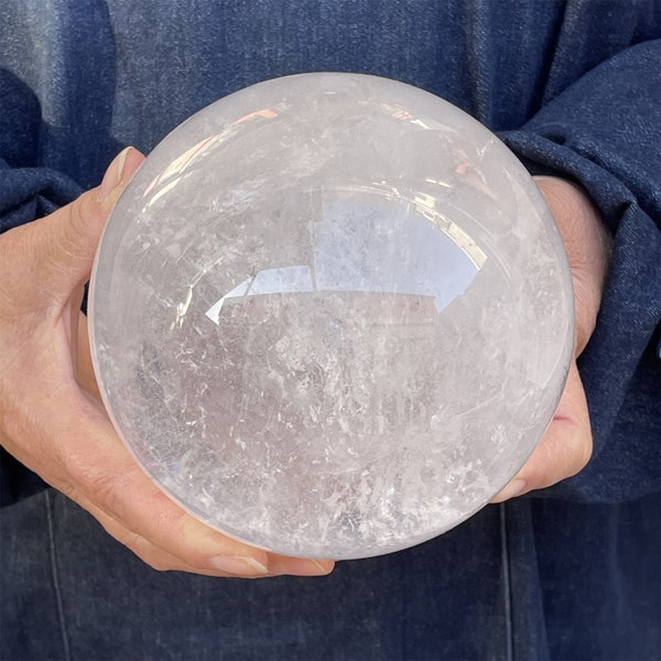Große klare Kristallkugel Zauberkugel Weissagung, Inkrement, natürliche klare Kugel 1stk