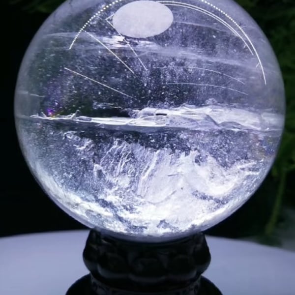 11.8cm giant clear crystal ball magic ball Divination, increment,natural clear ball