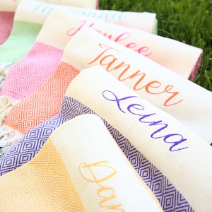 Only Embroidery Fee, Custom Monogram, Personalized Name-Logo-Text, (seller note: this listing does not include towels, only embroidery fee)