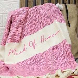 Telo mare turco personalizzato, 100% cotone, regalo per damigelle d'onore, bomboniera per addio al nubilato, 101,6 x 178,2 cm