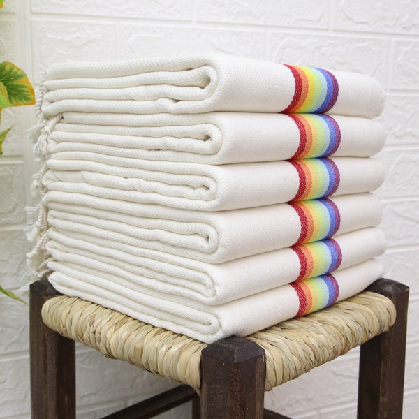 Rainbow Towel, Pride Towel, Personalized Unique Towel, Turkish Beach Towel, 40"x70", Monogrammed Bathroom Decor Towel, LGBTQ Gift, Peshtemal