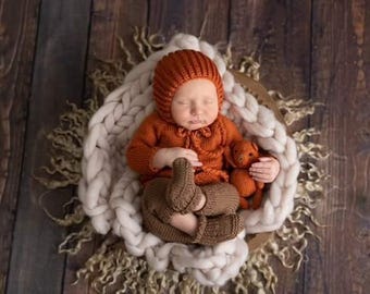 Newborn props for shooting, newborn sweater,newborn  short and booties, newborn hat, newborn sets for boys