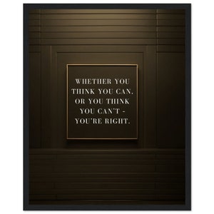 Premium Matte Paper Wooden Framed Poster / Motivational Wal Art / Decor