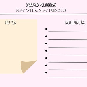 Planner, Weekly Planner, Digital Planner, Printable Planner image 3