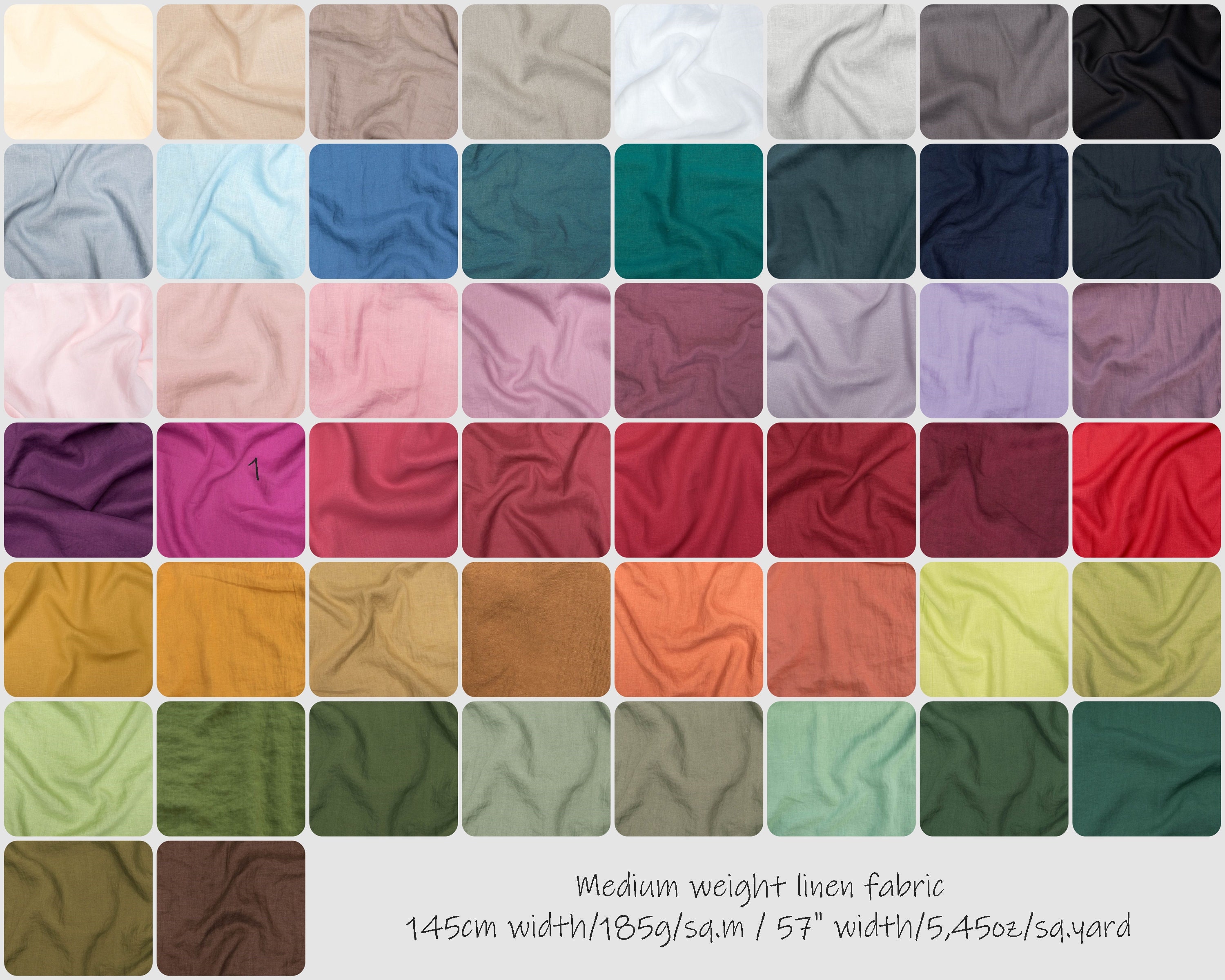 Linen Fabric. Premium Quality Medium Weight Pure Linen Fabric
