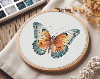 Butterfly Cross Stitch Pattern digital PDF Download (EN)