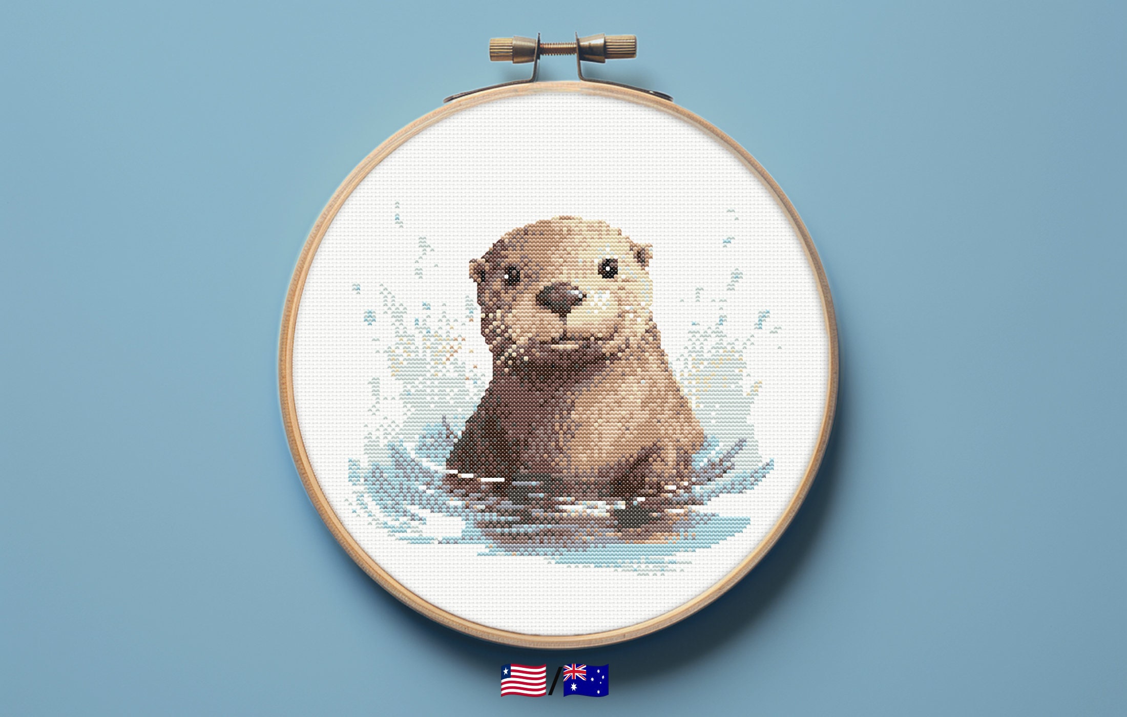 Otter Modern Cross Stitch Pattern PDF Download EN - Etsy