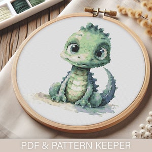 Cute little Dragon Cross Stitch Pattern (PDF) | Easy to Follow | Pattern Keeper Friendly