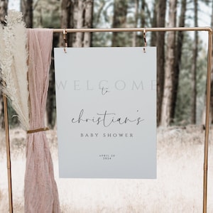 Baby Shower Welcome Sign Template, Welcome Sign Baby Shower, Minimalist Baby Shower Welcome Sign Editable Welcome Sign Modern Welcome Poster