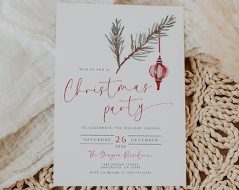 Christmas Party Invitation Editable Holiday Party Invite Printable Christmas Template Digital Download Friendsmas Party Invitation