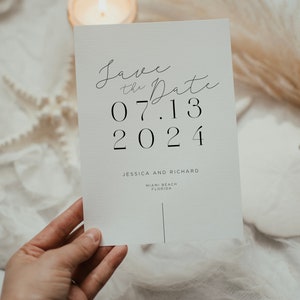 Elegant Save the Date Template, Minimalist Save The Date, Custom Modern Simple Save the Date Card, Editable, Save our Date, Instant Download image 2