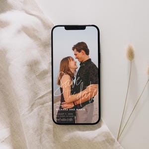 Save The Date Digital Invite Electronic Save The Date Template iPhone Invitation Save the Date for Phone Modern Save the Date with Photo