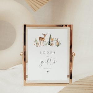 Inbjudningspaket med skogsdjur, babyshowerlekar, utskrivbara dekorationer, redigerbar mall, skogsdjur, babyshower bild 8