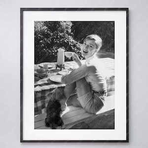 Audrey Hepburn Print - Beverly Hills, 1958 - Vintage - Black and White Photography - High Quality Print