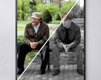 Good Will Hunting Print - Iconic Park Bench Scene 1997 - Robin Williams, Matt Damon - High Quality Print