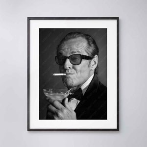 Jack Nicholson Print  - Silver Screen Icon, Hollywood Legend, Black and white portrait-  High Quality Print