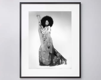 Diana Ross Posed For This Fab Photoshoot on This Day in 1976. Vintage - High Quality Print