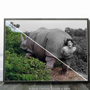 Jim Carrey Print | Funny Rhino scene 1994 | Classic 90&#39;s Comedy  | High Quality Print