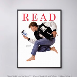 David Bowie "READ"  by the American Library Association campaign. 1987 - Vintage - High Quality Print