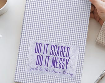 Do It Scared Journal, Motivation Notebook, Productivity Journal for Women
