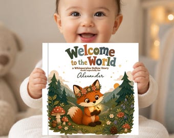 Personalized Welcome to the World Book for Baby | Custom Baby Name Storybook | New Baby Gift | Baby Shower Gift | Hardcover Keepsake Book