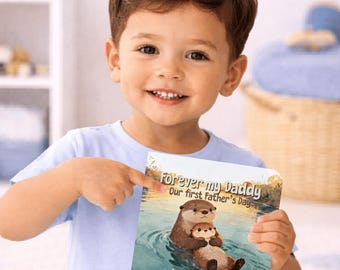 New Dad Gift, First Father’s Day Story Book Personalized, Custom name keepsake