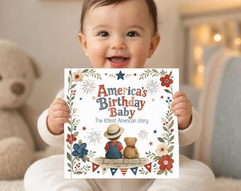 Born in America’s 250th Year Book – Personalized 2026 Baby Keepsake – America Birthday Baby Gift – Custom Storybook