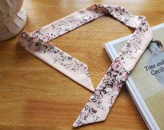 93cm*4.5cm Sakura Japanese Style Long Skinny Scarf, for neck, hair, bags, handles
