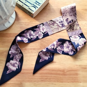 100cm*6cm Rusticore Print Skinny Scarf, for neck, hair, bags, handles