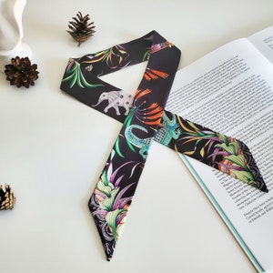 89cm*5cm Tropic Style Long Skinny Scarf, for neck, hair, bags, handles