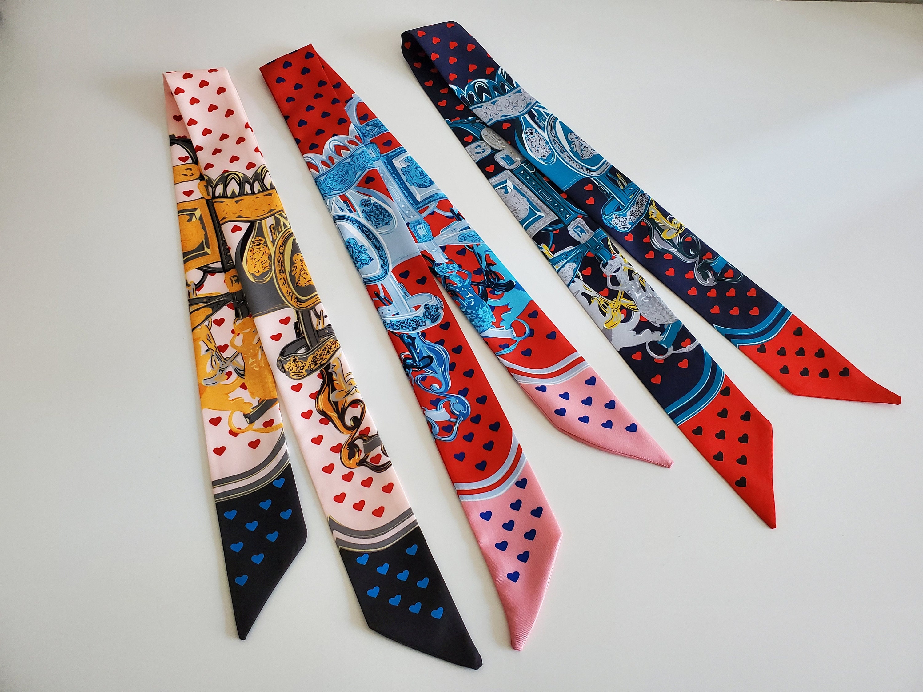 94cm*4.7cm Harness and Love Hearts Long Skinny Scarf, for