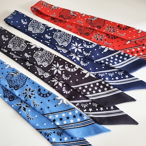 87cm*5cm Traditional style Leopard Long Skinny Scarf, for neck, head, hair, bags, handles
