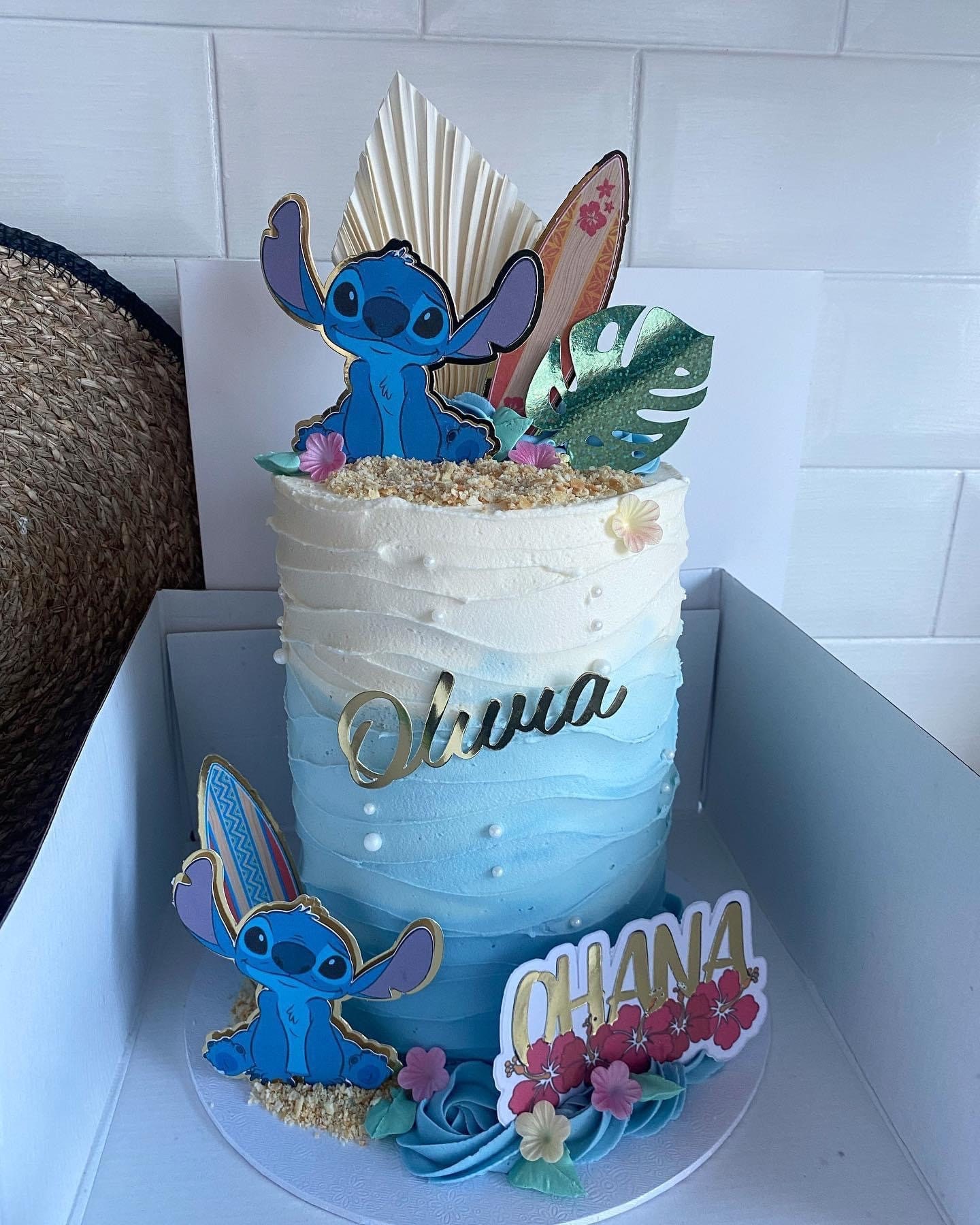 Inspired To LILO and Stitch Edible handmade Birthday Cake Topper( Stitch  Only)