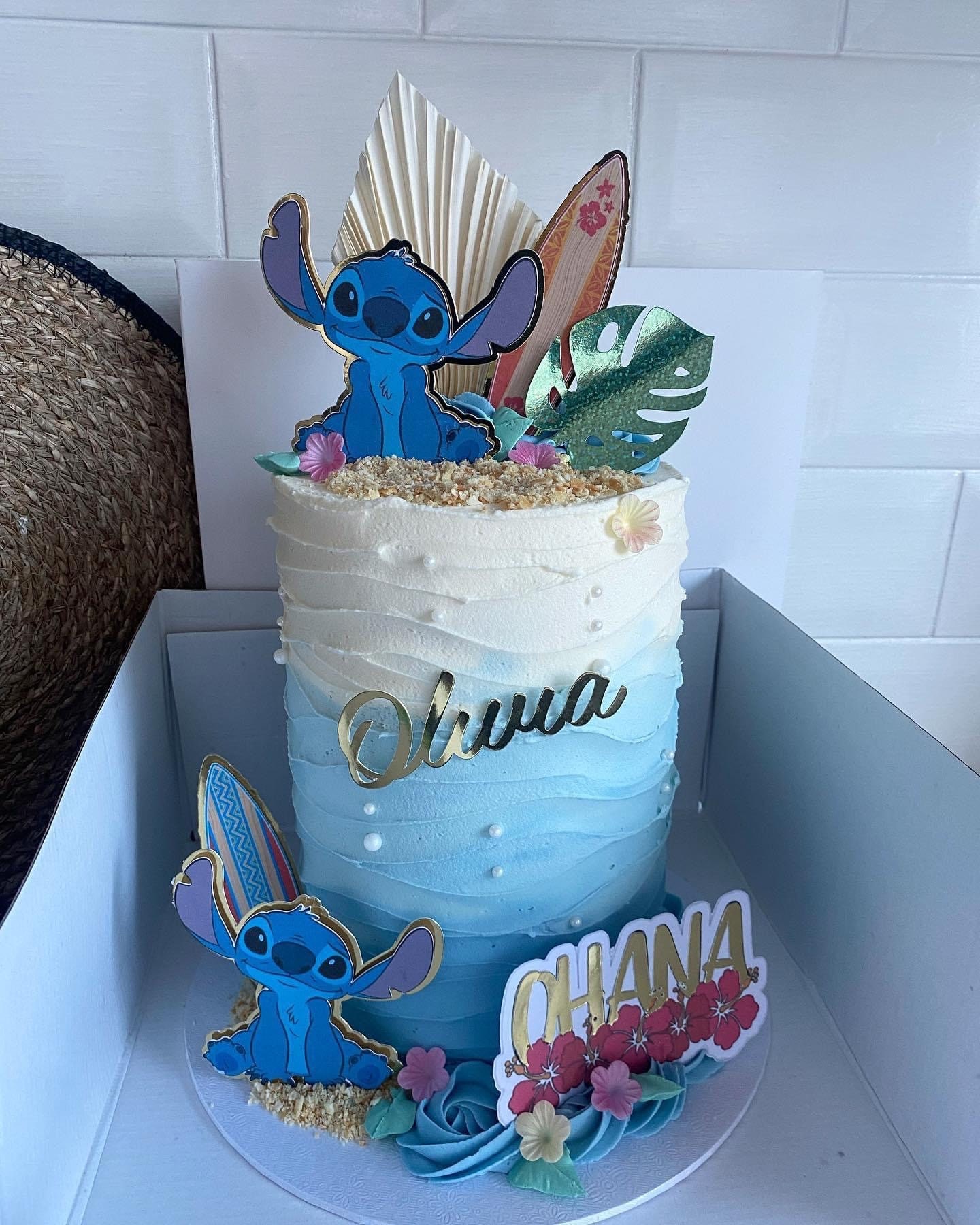 Cartoon Character Stitch and Angel Inspired Cake Topper