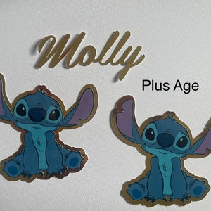 Stitch Cake Toppers 2 stitch name & age